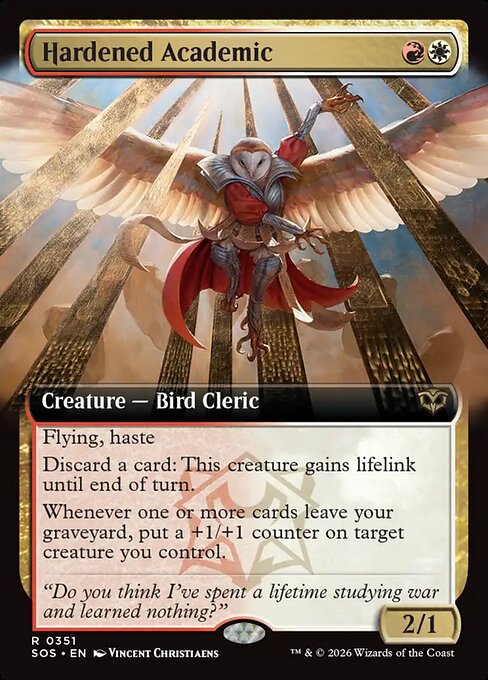 Hardened Academic (Extended Art) (Foil) - Secrets of Strixhaven