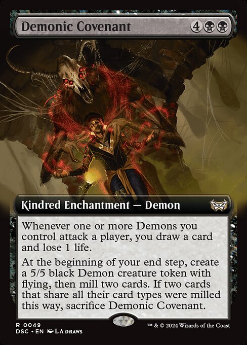 Demonic Covenant (Extended Art) - Commander: Duskmourn: House of Horror