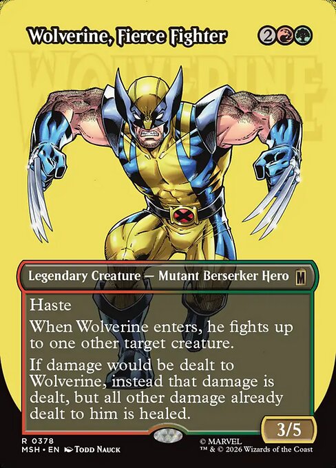 Wolverine, Fierce Fighter (Borderless) - Marvel Super Heroes