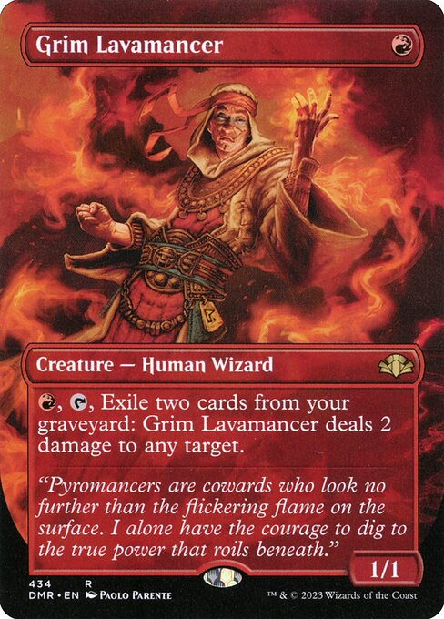 Grim Lavamancer (Borderless) - Dominaria Remastered