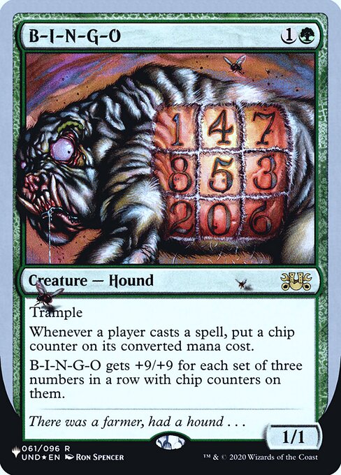 B-I-N-G-O (Foil) - The List Reprints