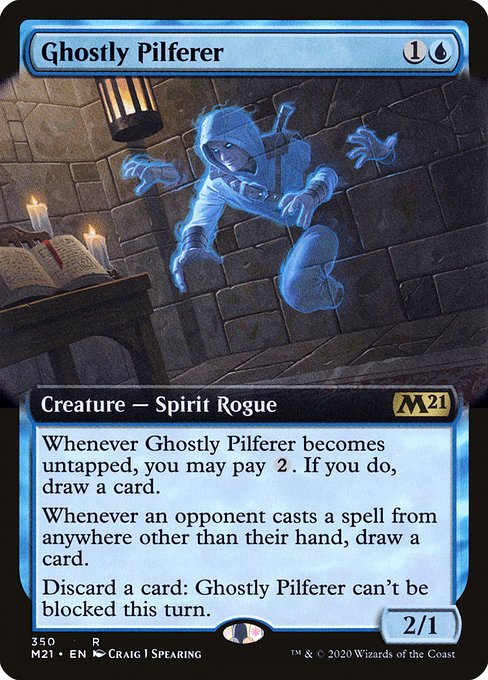 Ghostly Pilferer (Extended Art) - Core Set 2021