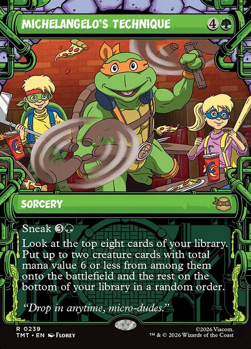 Michelangelo's Technique (Showcase) (Foil) - Teenage Mutant Ninja Turtles