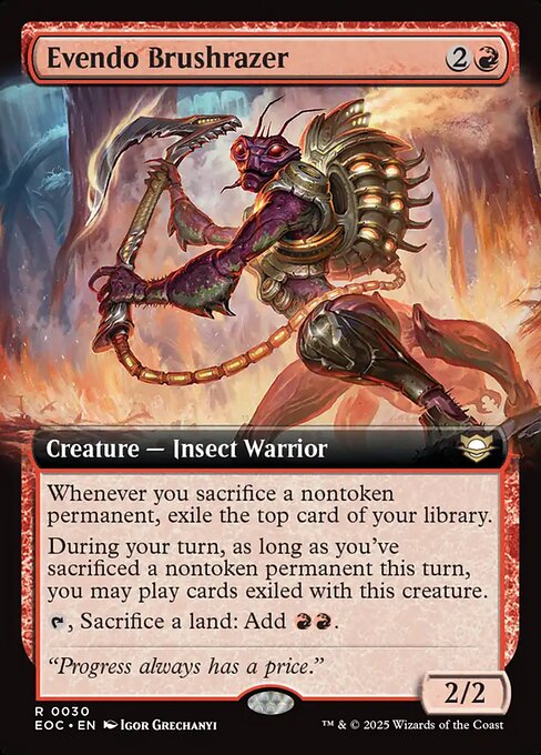 Evendo Brushrazer (Extended Art) - Commander: Edge of Eternities