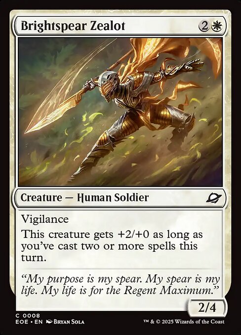 Brightspear Zealot (Foil) - Edge of Eternities