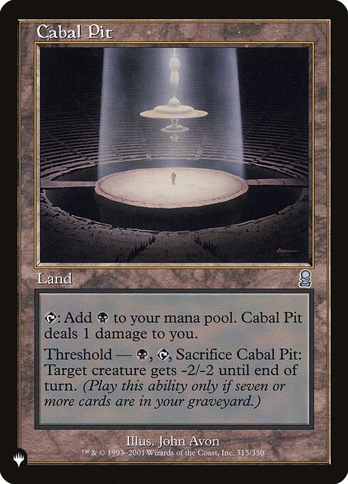 Cabal Pit - The List Reprints