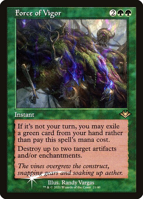 Force of Vigor (Retro Frame) (Foil) - Modern Horizons