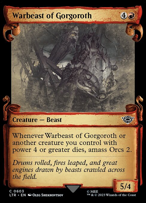 Warbeast of Gorgoroth (Showcase Scrolls) - Universes Beyond: The Lord of the Rings: Tales of Middle-earth
