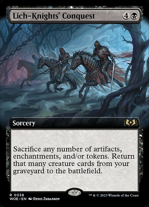 Lich-Knights' Conquest (Extended Art) (Foil) - Wilds of Eldraine