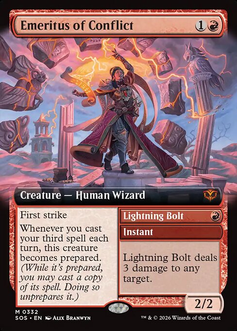 Emeritus of Conflict (Extended Art) - Secrets of Strixhaven
