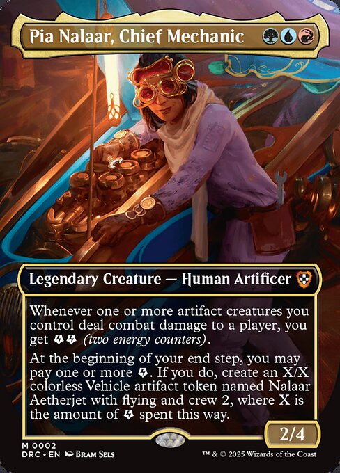 Pia Nalaar, Chief Mechanic (Borderless) (Foil) - Commander: Aetherdrift