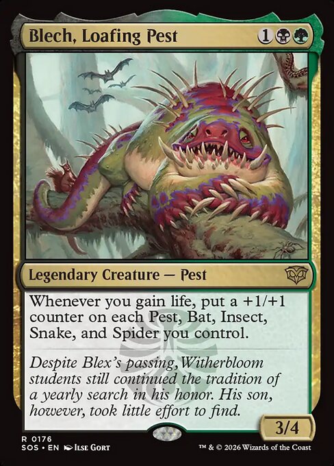 Blech, Loafing Pest (Foil) - Secrets of Strixhaven