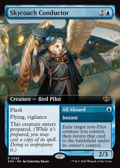Skycoach Conductor (Extended Art) - Secrets of Strixhaven