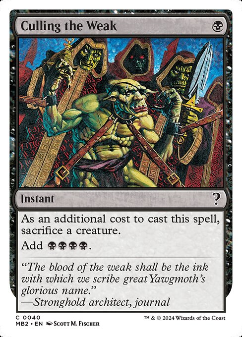 Culling the Weak (White Border) - Mystery Booster 2